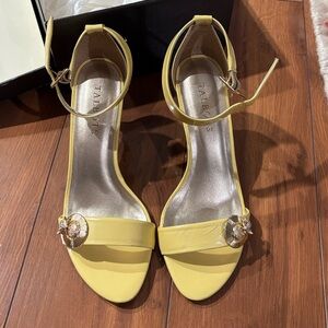 Talbots Ankle Strap Yellow Heels size 7.5